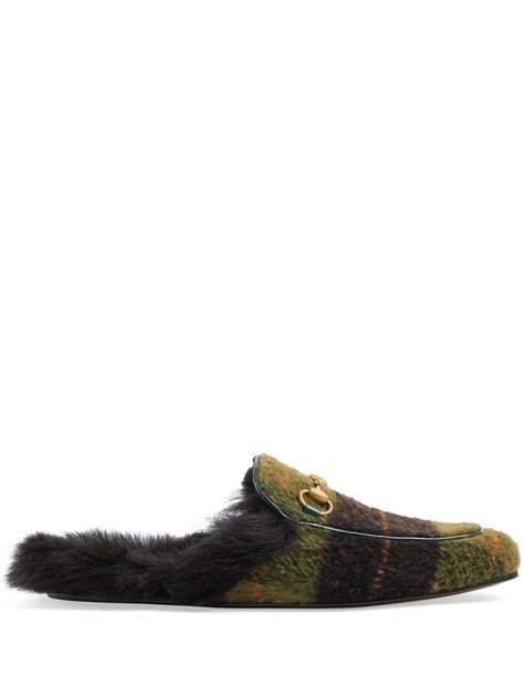 gucci princetown shearling slippers